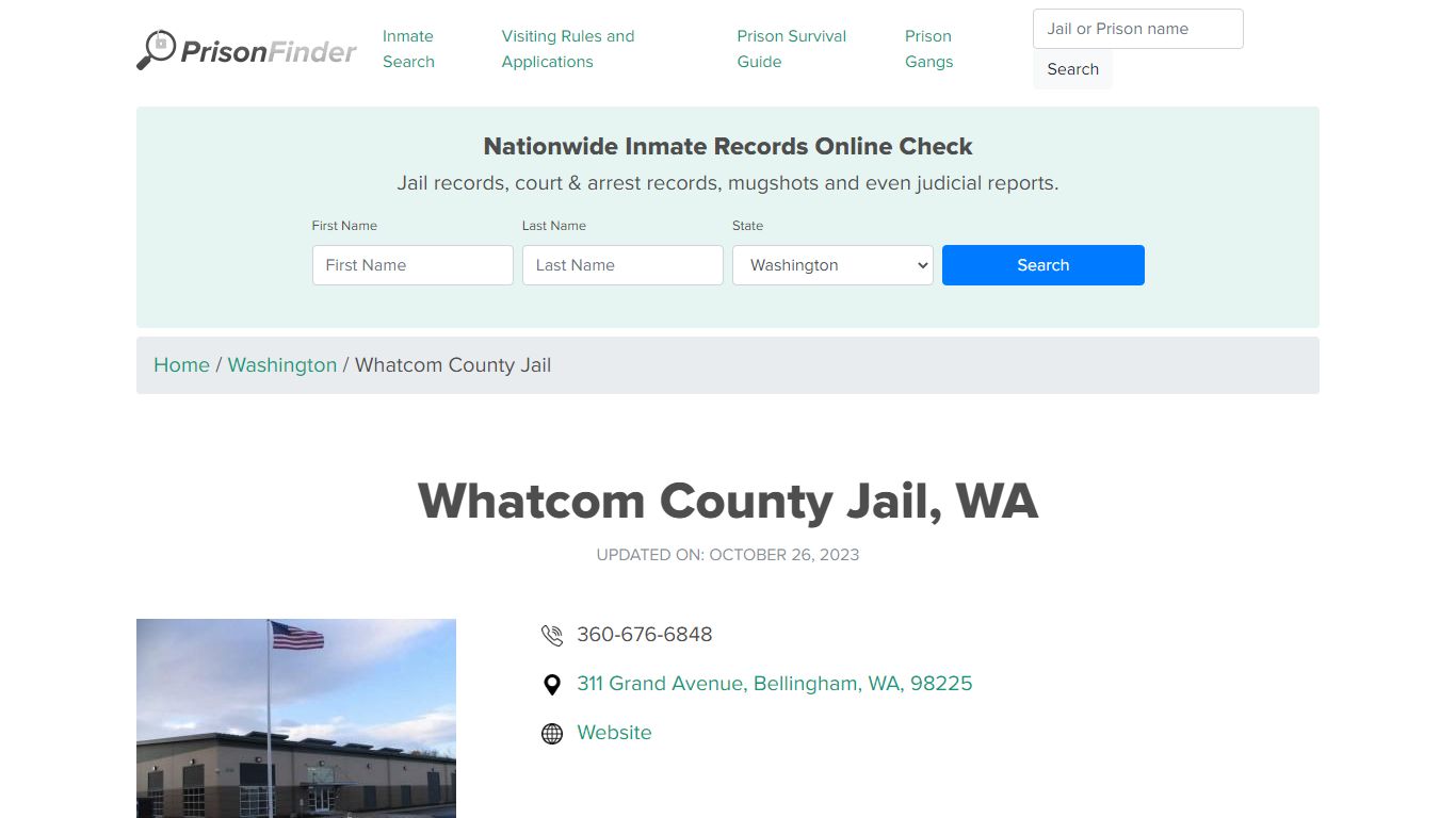 Whatcom County Jail, WA Inmate Search, Mugshots, Visitation, Phone no ...