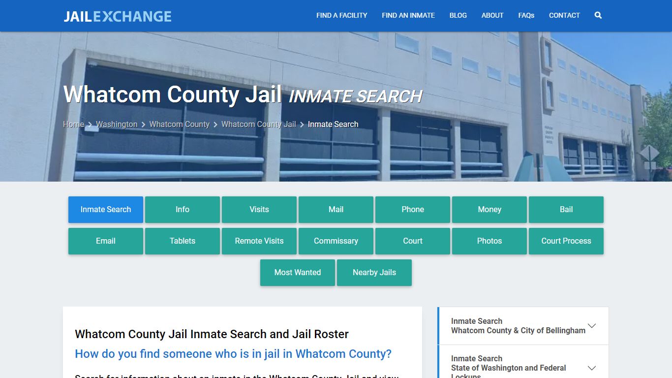 Inmate Search: Roster & Mugshots - Whatcom County Jail, WA - Jail Exchange